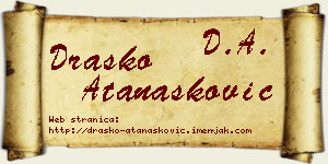 Draško Atanasković vizit kartica